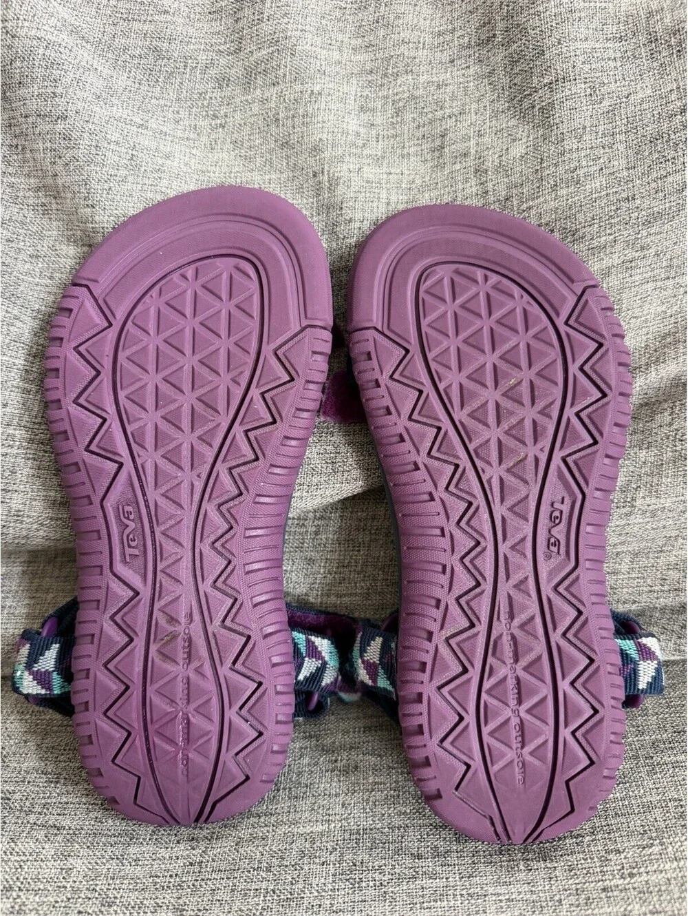 Teva Original Universal Kids Sandals Size 13 Purple Teal Tribal Print